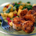 Spicy Cajun Shrimp with Edamame Mango Succotash