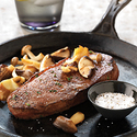 Skillet Steaks with Saut�ed Wild Mushrooms